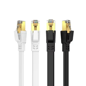 Łata Kabel Ethernet Internet Sieć LAN Płaski kabel CAT 8 Highspeed 40 Gbps NOWY - Zdjęcie 1 z 25