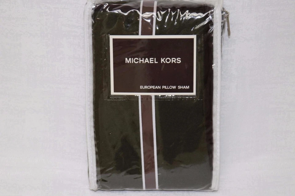 MICHAEL KORS DEVONSHIRE LODEN ALMOHADA EUROPEA FARSA (s) - OLIVA/MARRÓN - NUEVO Foto 1 de 1