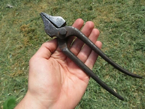 VTG MARKED CLAR GERMAN COBBLER SHOEMAKER LEATHER SADDLER LASTING PLIERS PINCERS - Picture 1 of 8