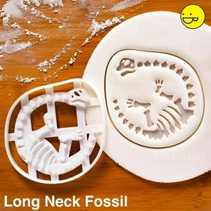 Brachiosaurus Fossil cookie cutter |dinosaur kids birthday party long neck bones - Picture 1 of 6