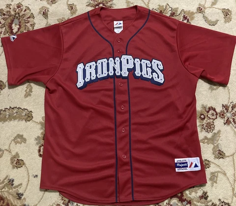 Vintage Lehigh Valley Phillies IronPigs Jersey Stitched Majestic Minor League Xl Cover