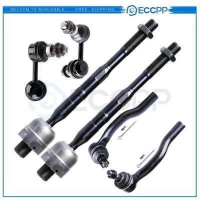 6pcs Front Tie Rod Links Rear Sway Bar Links Fits 2005-2014 2015 Nissan Armada Foto 1 de 4
