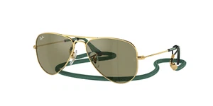 Ray-Ban Sonnenbrille RJ9506S JUNIOR AVIATOR 223/6R Gold Grün Kinder - Bild 1 von 1