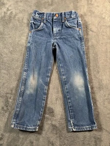 Wrangler Jeans Youth 5 Regular Blue Cowboy Cut 13MWZ Adjustable Waist Work Play - Picture 1 of 15