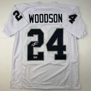 Facsimile Autographed Charles Woodson Oakland Vegas White Reprint Jersey Mens XL - Picture 1 of 4