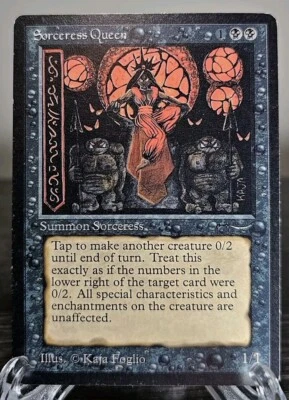 Played 1994 Arabian Nights Sorceress Queen ~ Vintage MTG/Magic Great Shape  - Image 1 of 2