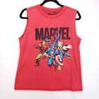 Marvel Unisex Red Superheroes Sleeveless Cool T-Shirt Size M Comic Design inside