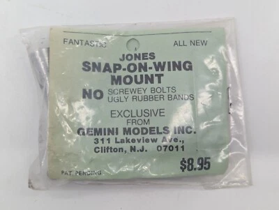 Vintage Gemini Models Jones Snap-On-Wing Mount NOS UNUSED R/C Airplane Part - Image 1 of 3