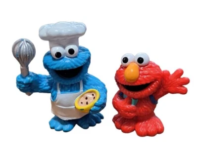 Sesame Street Workshop Hasbro PVC Figures Elmo and Cookie Monster Replaments - Image 1 of 4
