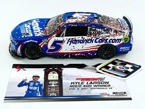 KYLE LARSON 2023 HENDRICKCARS.COM MARTINSVILLE 4/16 RACE WIN 1:24 ELITE - Picture 1 of 5