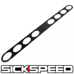 1 PC LONG BLACK ALUMINUM REAR BUMPER AIR DIVERSION DIFFUSER PANEL 8 HOLES P13 - Bild 1 von 1