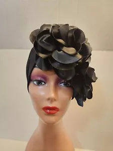 Designer Turban Fascinator Wedding Derby Bridal Church Tea Party Headwrap Hat - Picture 1 of 5