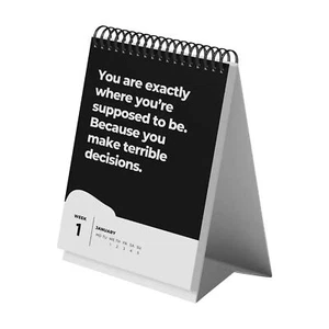 Extreme Demotivational Desk Calendar 2025 With 52 Demotivating Quotes - Picture 1 of 12