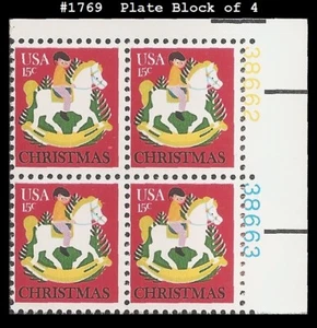 USA3 #1769 MNH PB4 Navidad Niño en Hobby Caballo - Imagen 1 de 1