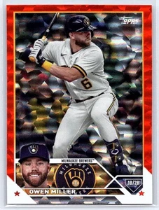 2023 Topps Update Orange Ice Foilboard #US14 Owen Miller Brewers 206/299 - Picture 1 of 2