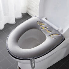 Universal Toilet Seat Cover Winter Warm Soft WC Mat Washable Removable Zipper