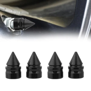 4pcs Car Aluminum Spike Cone Tire Rim Valve Wheel Air Port Dust Cover Stem Caps - Picture 1 of 12