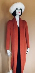 Coat Duster Baby Alpaca & Silk Color Sweet Potato sz M - Picture 1 of 1