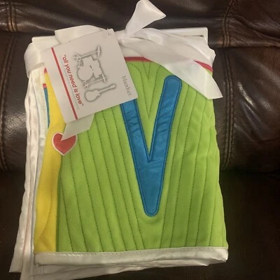 Manta bebé BANANAFISH Beatles azul rosa amarillo L “LOVE” polar bordada Foto 1 de 4