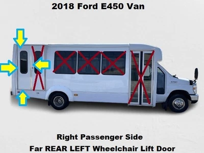 Ford E450 2018 furgoneta Starcraft lado del pasajero puerta elevadora trasera izquierda para silla de ruedas Foto 1 de 4