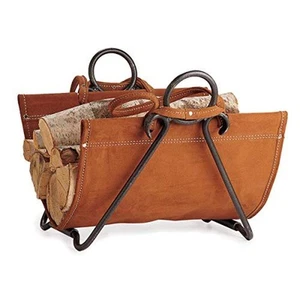 Home & Hearth 18517 Forged Iron Log Carrier 29″W x 17.5″H x 14″D 9 lbs - Picture 1 of 6