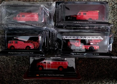 5 Atlas Collectibles 1:72 Fire Engine Diecast Metal Models Magirus, Dennis F12 - Image 1 of 4