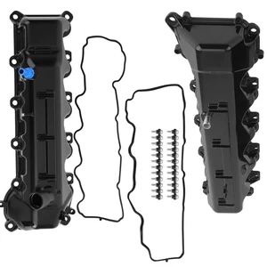 Pair Aluminum Valve Covers w/ Gaskets Bolts for Dodge Dakota Ram 1500 4.7L 08-10 - Picture 1 of 20
