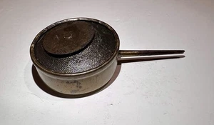 Vintage BANJO Thumb Press Oiler Oiler Can Metal & Leather Antique  - Picture 1 of 13