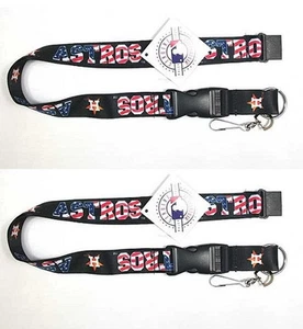 Houston Astros MLB Stars & Stripes Lanyard 2 Pack - Picture 1 of 2