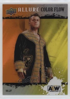 2022 Upper Deck Allure AEW Color Flow Orange Yellow MJF #R-48 - Image 1 of 2