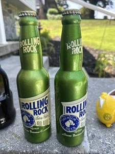 * vintage ROLLING ROCK - EXTRA PÂLE #33 - POIGNÉE ROBINET BIÈRE - BOUTEILLE VERTE 2 - Photo 1/1