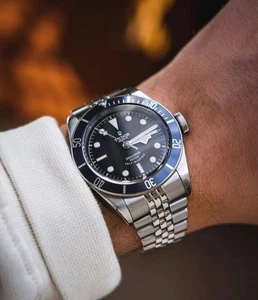 Jubilee Steel Bracelet Strap for Tudor Black Bay 22mm Watch Curved End Link Band - Picture 1 of 9