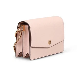 Tory Burch Schultertasche Robinson verstellbar Saffiano Leder rosa Kette - Bild 1 von 9