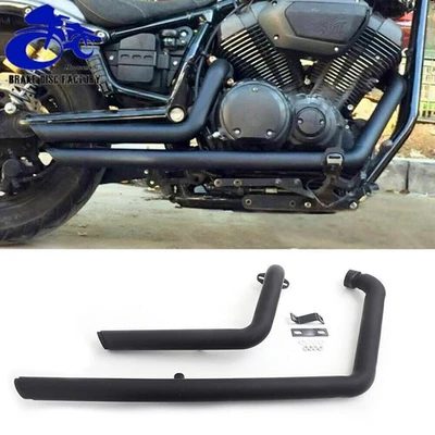 Long Short Staggered Exhaust Pipes For YAMAHA Star Bolt XVS950 XV950 2010-2018 — 第 1/4 张图片