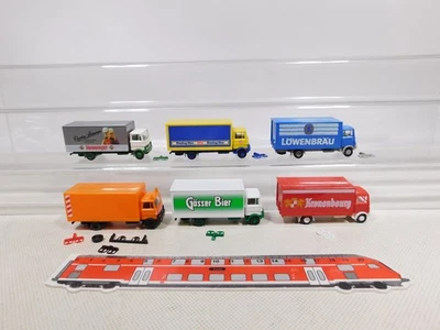 Praline 1:87 H0 6x Autocarro MB Gösser Kronenbourg Associazione Birra ecc Sg / - Immagine 1 di 4