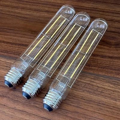 LED Vintage Filament Bulb T30, 7.28" Tubular Light Bulb E26 Base 6W/60W Set Of 3 - Image 1 of 4