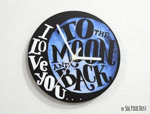 Te amo a la luna y vuelta - Reloj de pared Luna - Imagen 1 de 3
