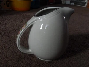 Vintage Halls Superior Quality Kitchenware Rose White 6 1/2” Milk Pitcher  #658 - Picture 1 of 16