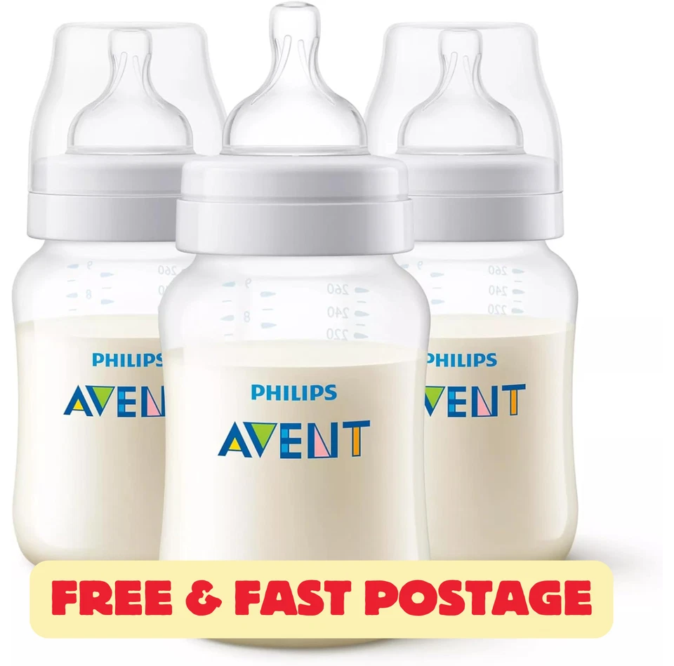 Philips Avent Anti-Colic Baby Bottles, 260ml, 3-Pack SCY103/03 - image 1 of 4