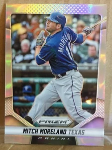 2014 Mitch Moreland Silver Refractor Panini Prizm - Picture 1 of 2