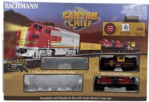 Set treno diesel Bachmann Canyon Chief Santa Fe - LEGGI - parti mancanti - Foto 1 di 7