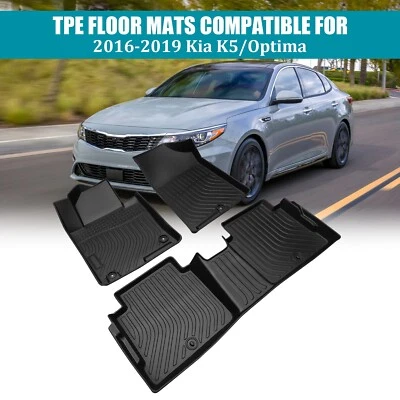 Alfombrillas para Kia Optima 2016 2017 2018 2019 2020 todo tipo de clima 3D revestimientos de goma Foto 1 de 4