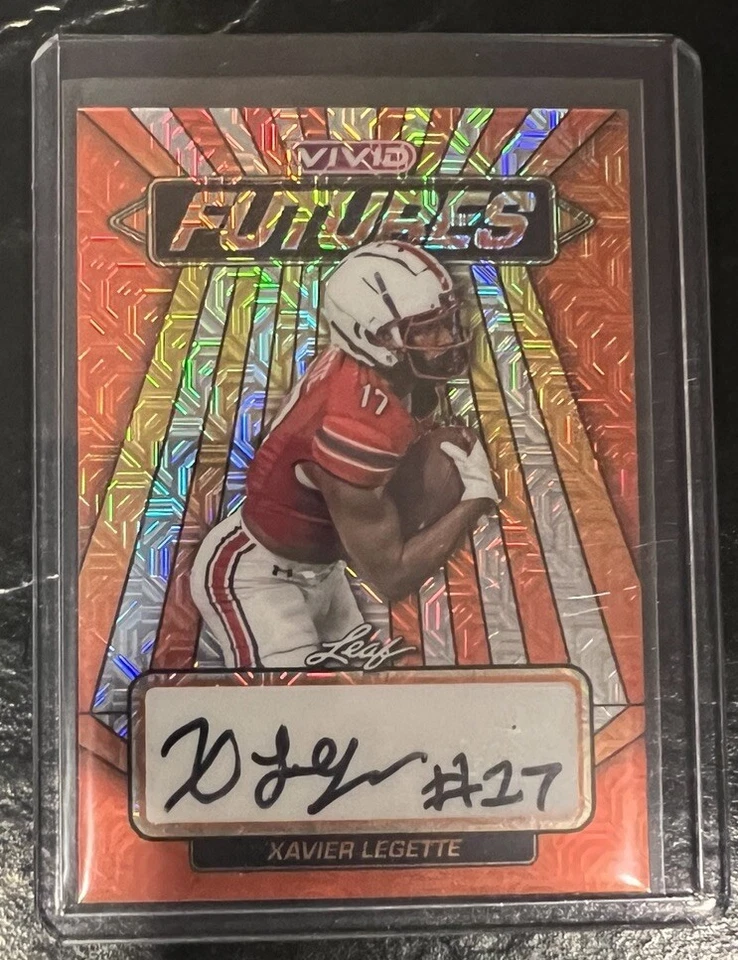 2024 Leaf Vivid Futures Xavier Legette Autograph #'d 2/3 - Image 1 of 1