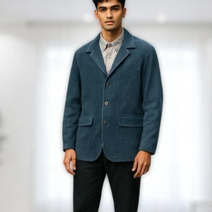 Louis Philippe Jeansblazer Herren groß gestreift bestickt belüftet Jacke klassisch - Bild 1 von 22