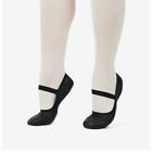 Capezio 212W Women's Single Strap Lily Leather Ballet Shoes Black New Size 10M