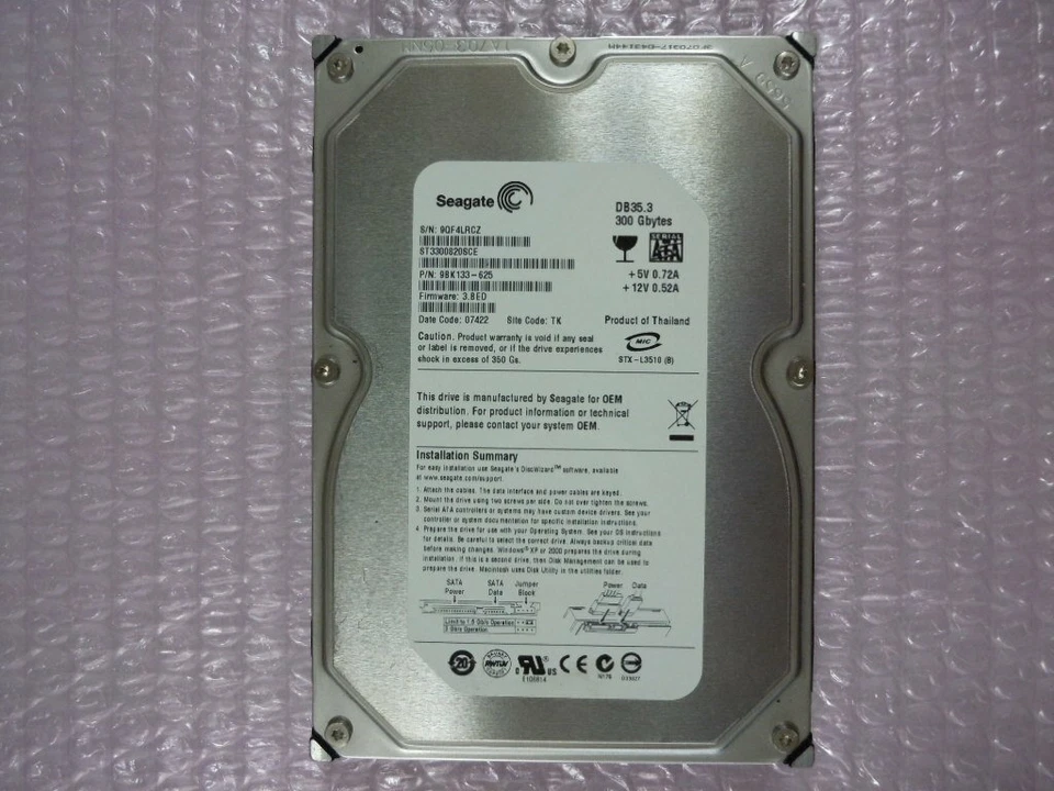 Seagate ST3300820SCE DB 35.3 300GB SATA Internal 3.5" Hard drive - Image 1 of 1