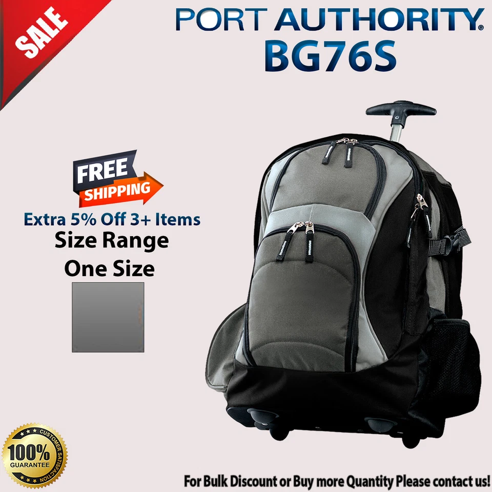 港务局男女通用轮式背包带口袋BG76S — 第 1/1 张图片