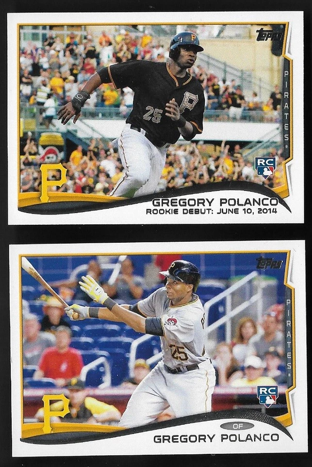 2014 Topps Update # US-20 & US-221 GREGORY POLANCO RC Rookie Pirates Lot Of 2 - Image 1 of 1