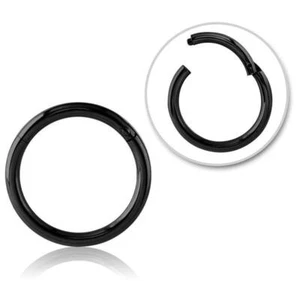 Segmentring Klicker schwarz Intim Augenbraue Lippe Ohr Nase Stahl - Bild 1 von 19