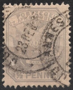 SG205a 1895  ½  d TRANSVAAL Wagon with one Shaft ,  Coat of Arms 1895-97 - Picture 1 of 2